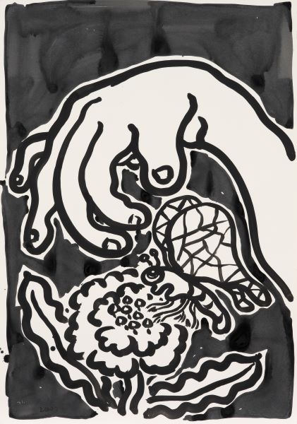 [2009] Butterfly, Acrylic Ink on paper, 100x71cm